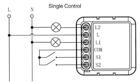 Tuya ZigBee 3.0 inbouwschakelaar 2 kanaals zonder neutrale draad - Afbeelding 5