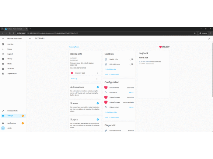 SLZB-MR4U Zigbee en Thread Ethernet PoE/USB/WIFI Adapter - Afbeelding 9